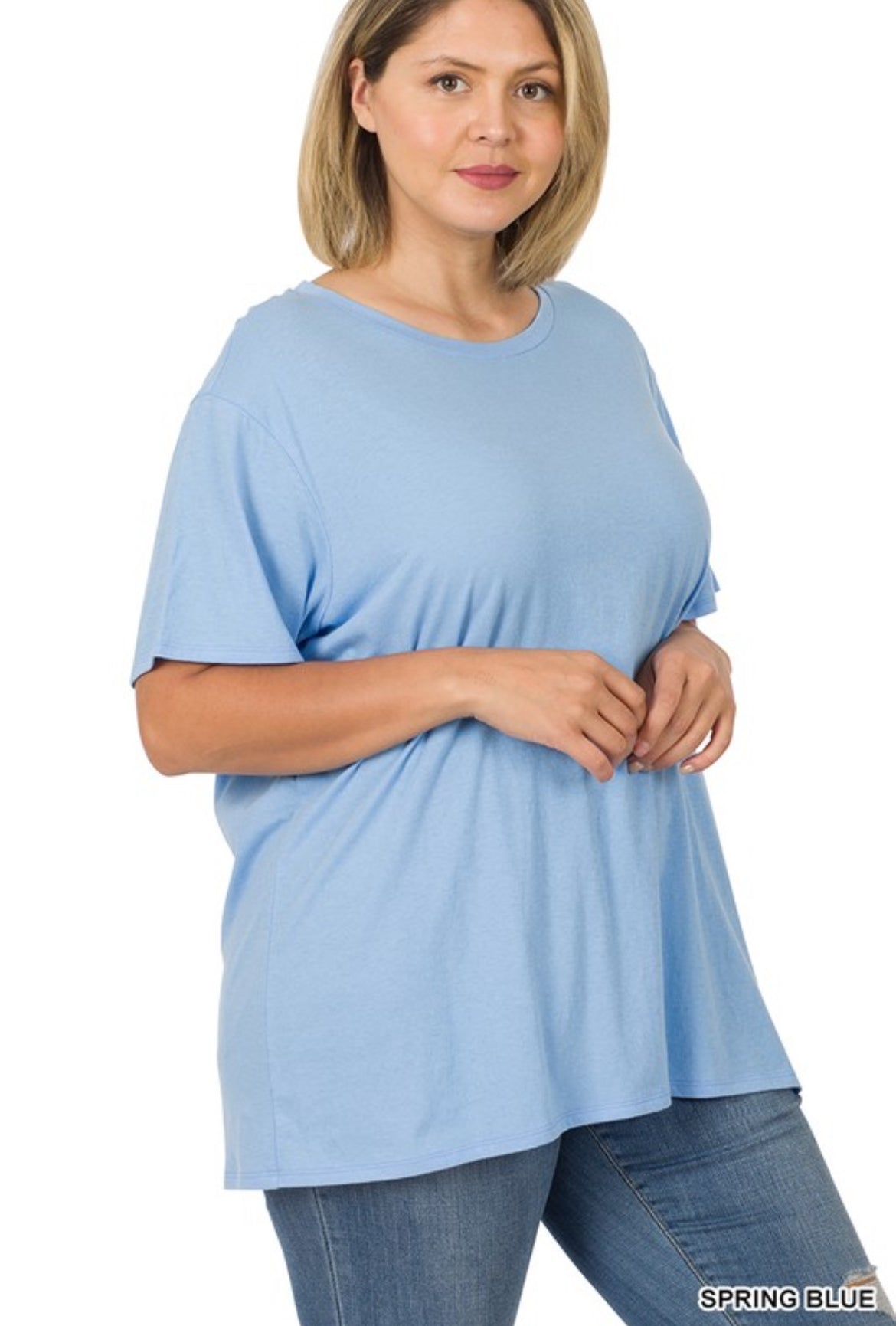 Plus Boyfriend Round Neck