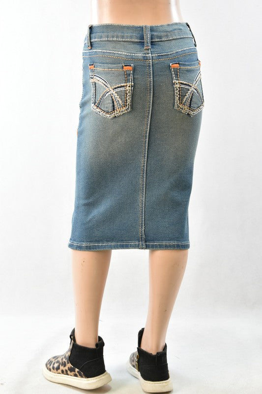 Girls Denim Skirt