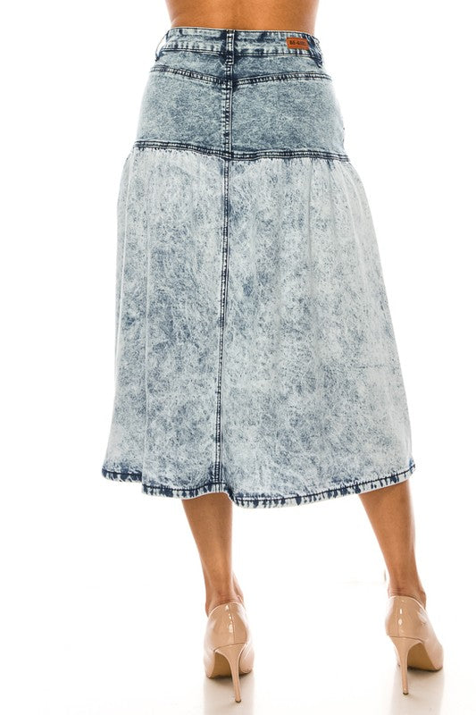 Denim Skirt Light Snow