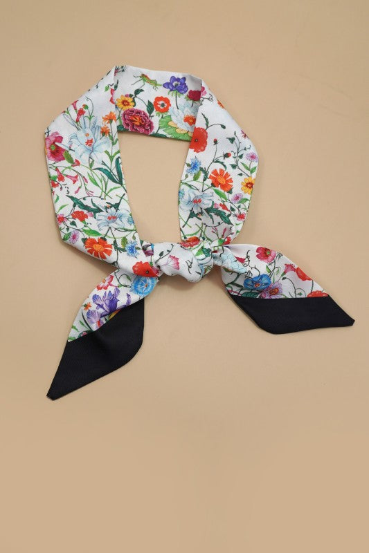 Floral Silky Necklace Wrap