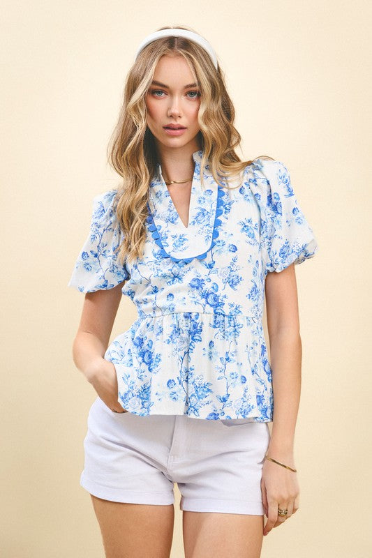 Bubble sleeve blue