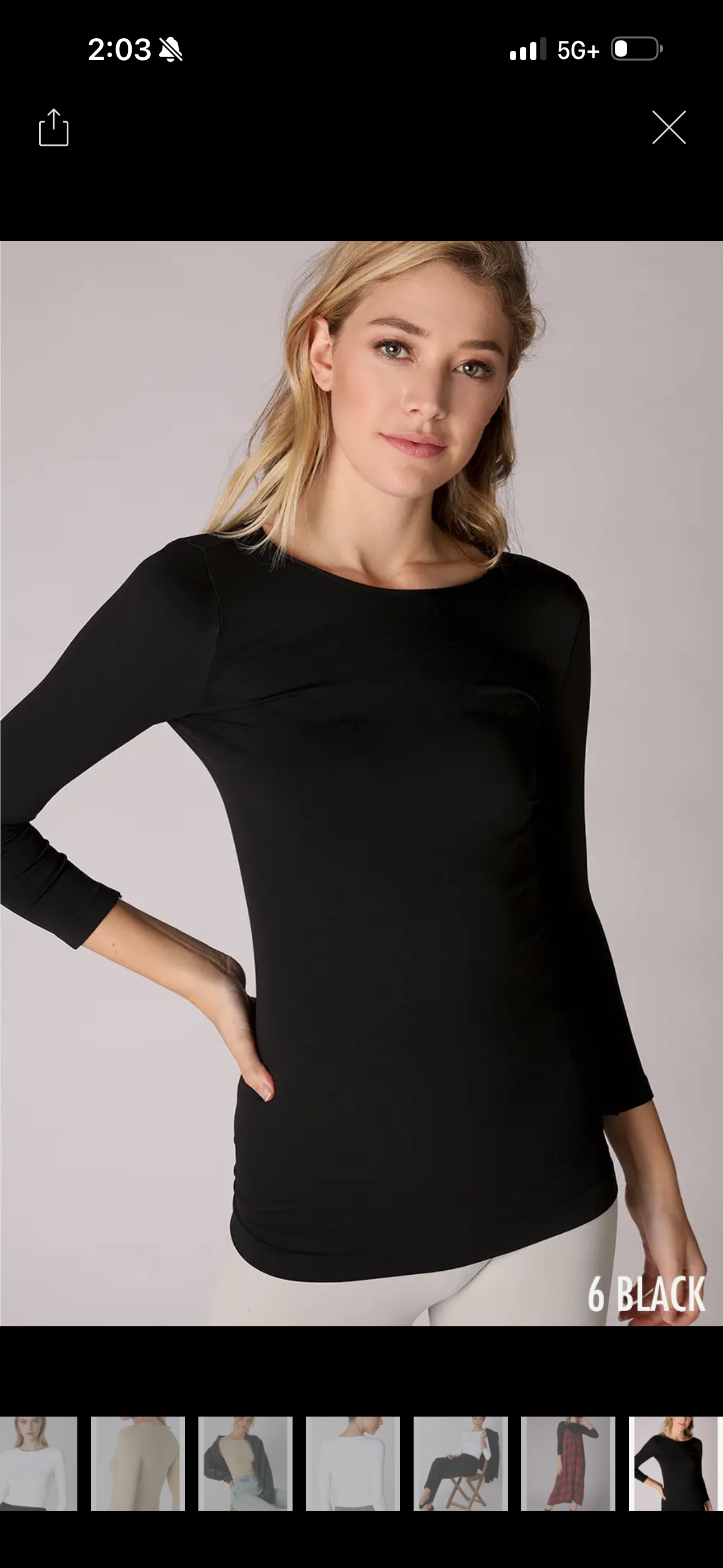 3/4 sleeve crew neck Nikibiki