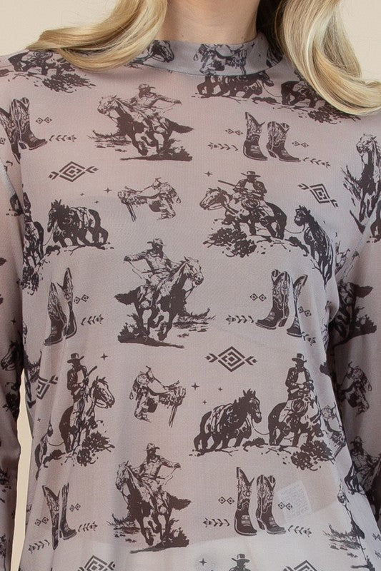 Western Mesh Top