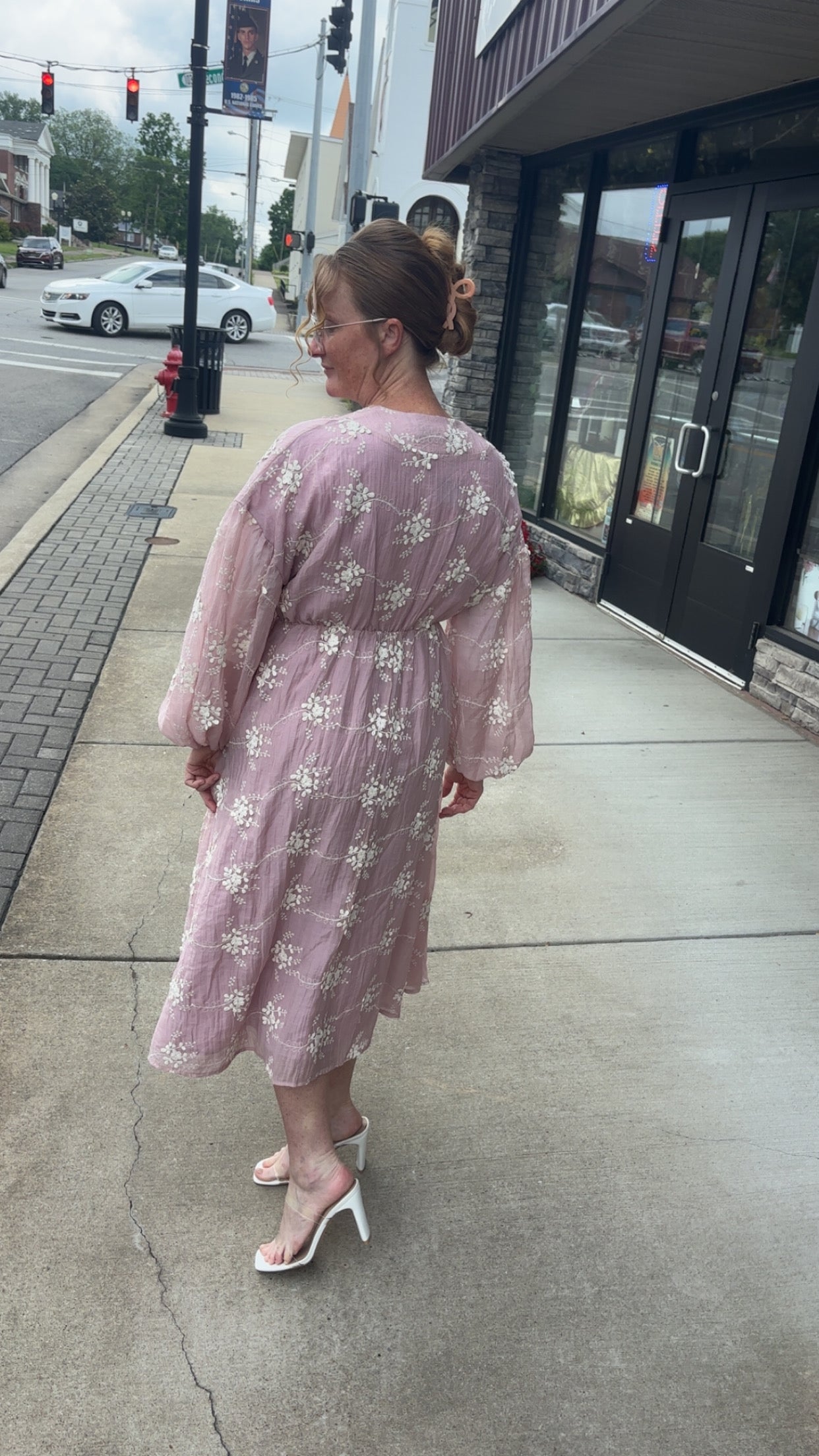 Mauve Moss Embroidered