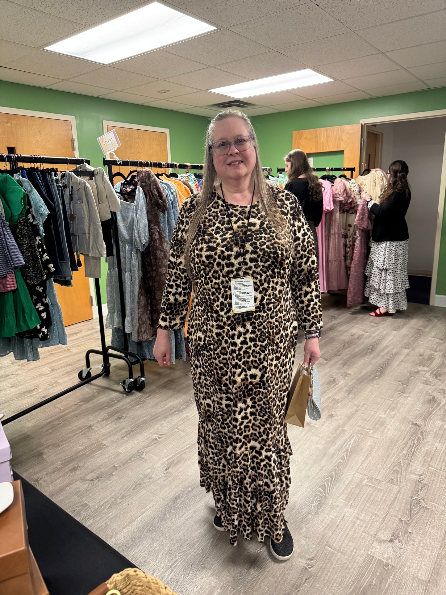 Plus Animal print midi dress