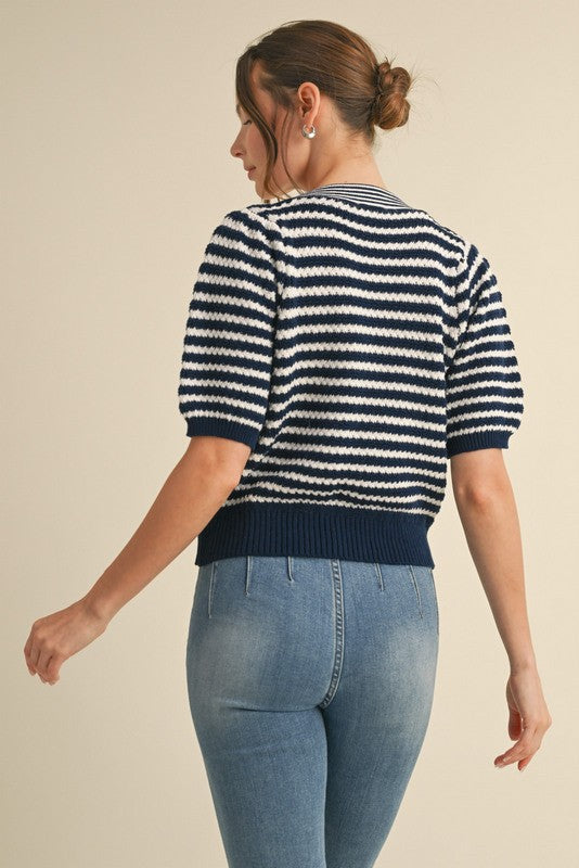 Bow Cardigan navy