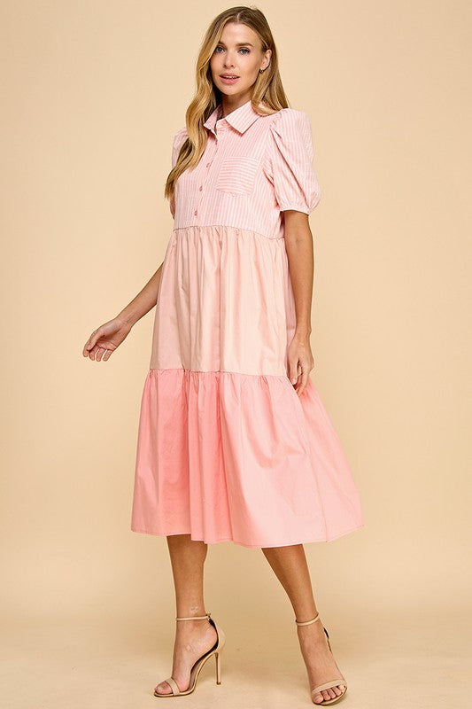 Pink pinstriped
