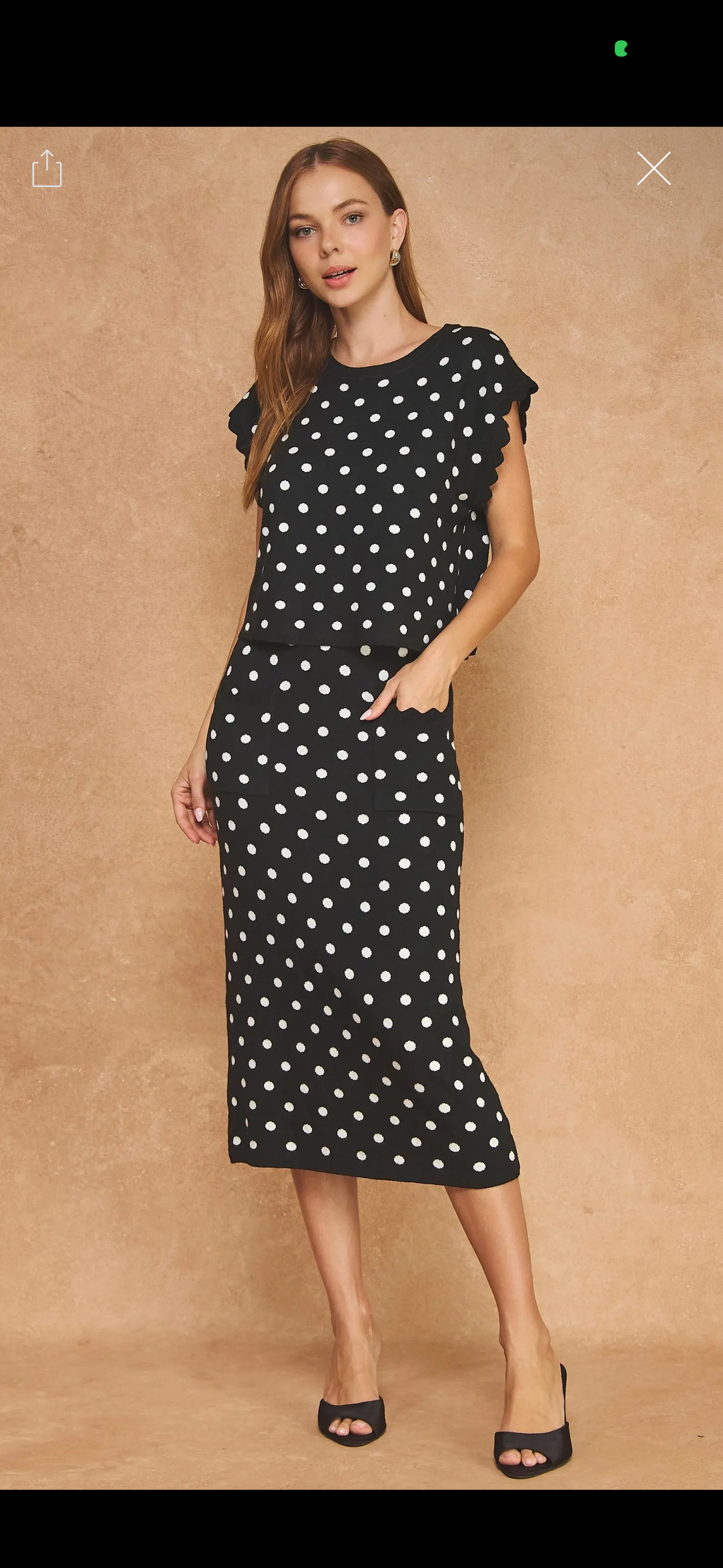 Scalloped Trim Two Piece set
