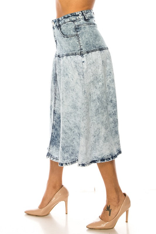 Denim Skirt Light Snow