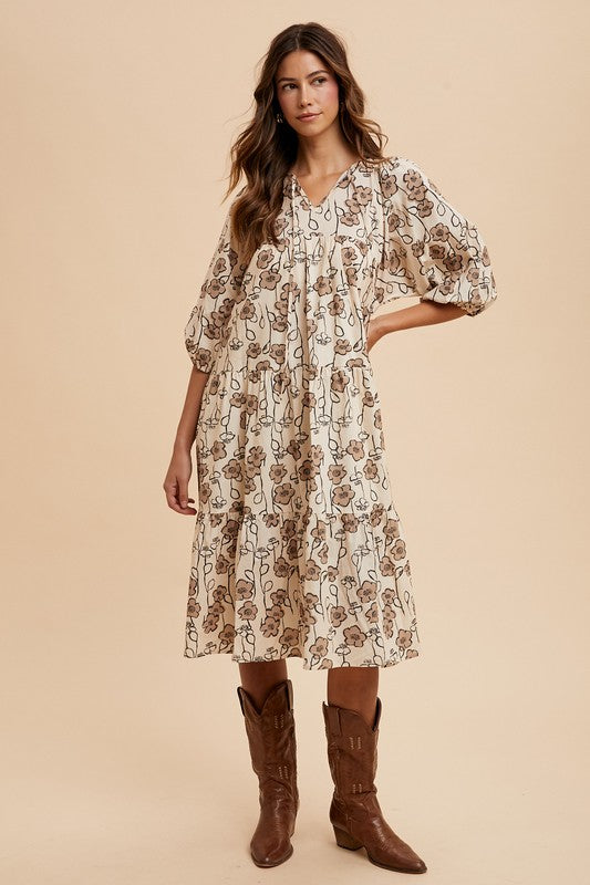Crème babydoll dress