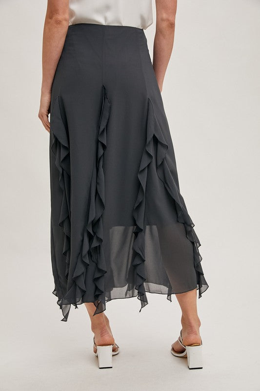 Chiffon Ruffled Maxi