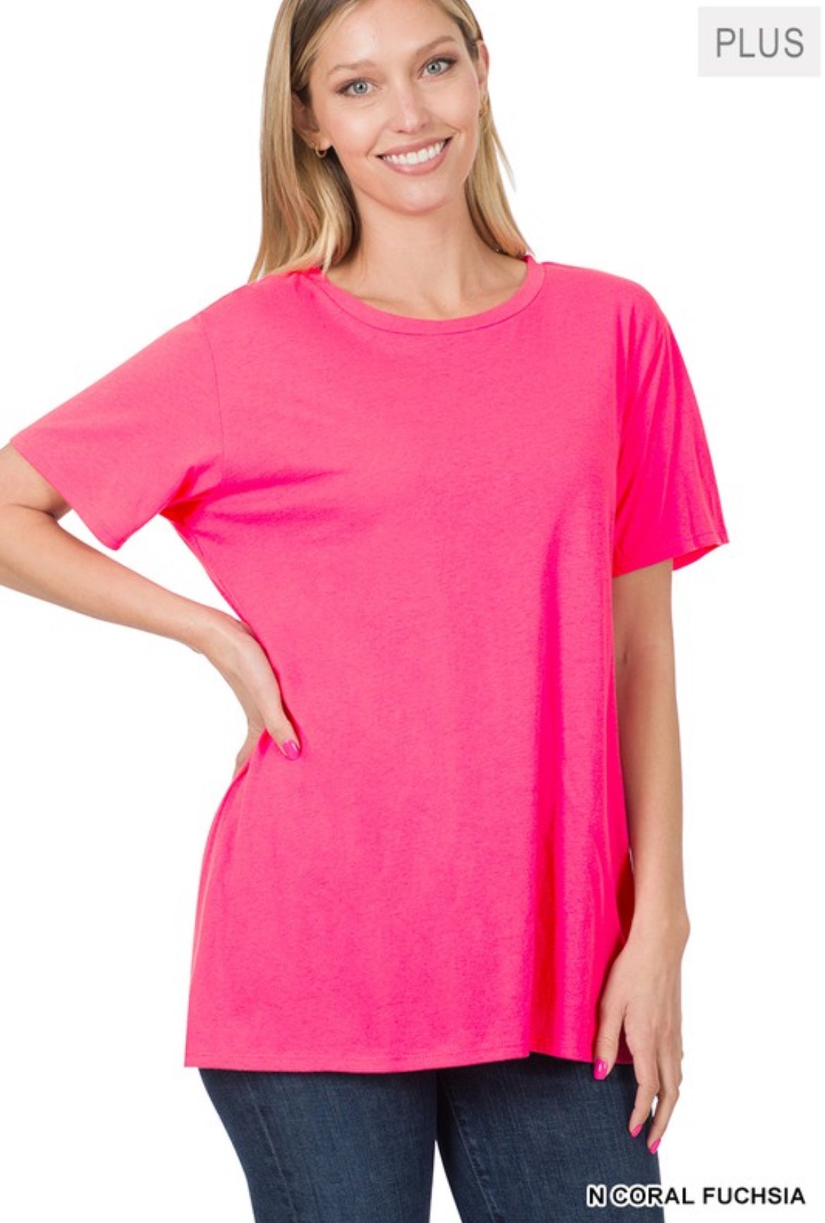 Plus Boyfriend Round Neck