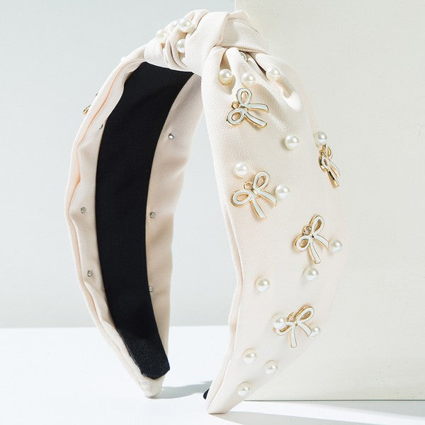 Pearl Bow Hair Band