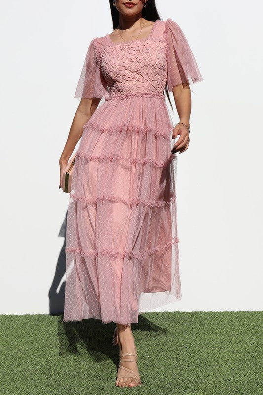 Pink blush lace