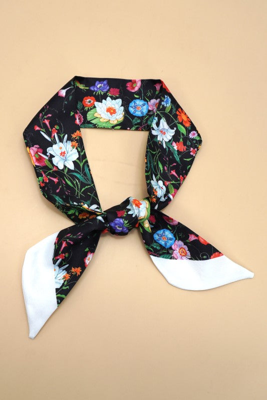 Floral Silky Necklace Wrap