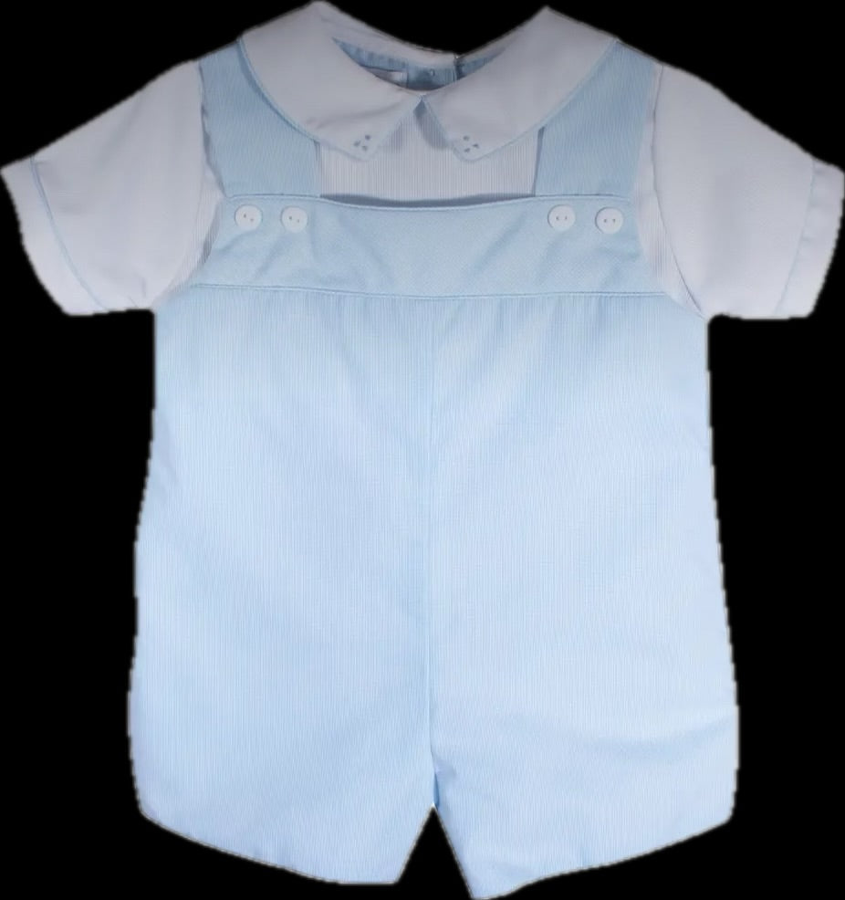 Blue check romper