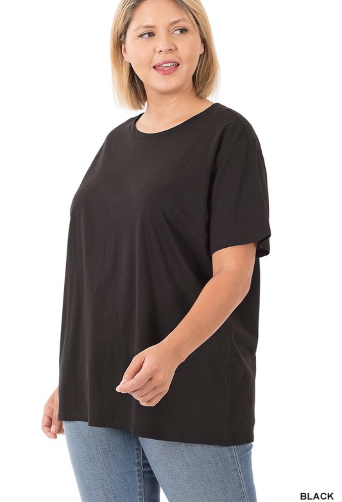Plus Boyfriend Round Neck