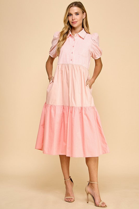 Pink pinstriped