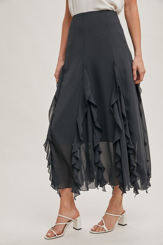 Chiffon Ruffled Maxi