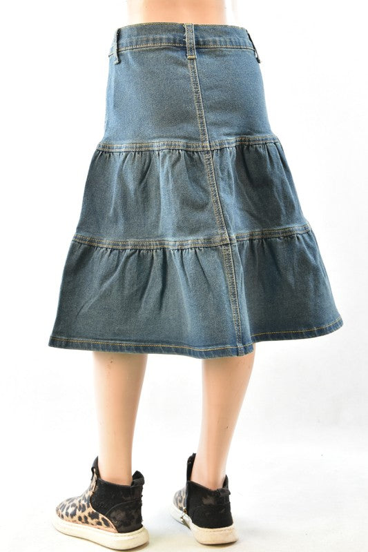 Girls Denim Skirt