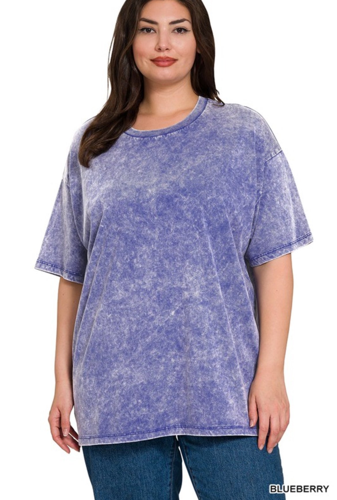 Plus Washed Short Sleeve