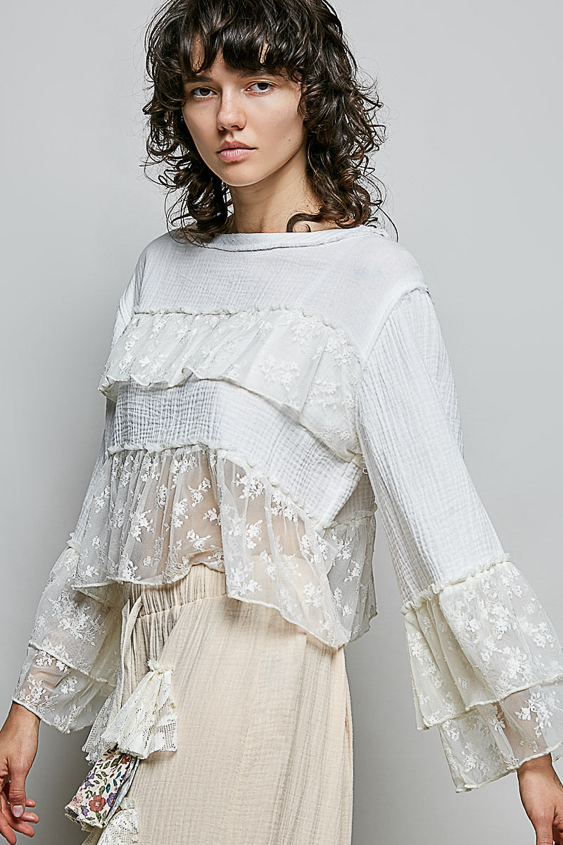 Lace Ruffle Top