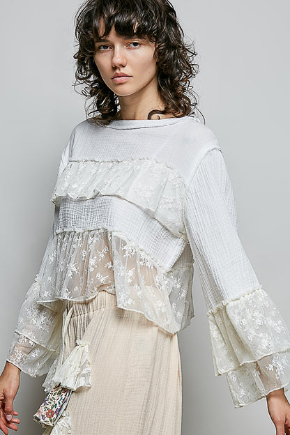 Lace Ruffle Top