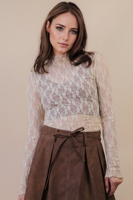 Champagne Mesh Top