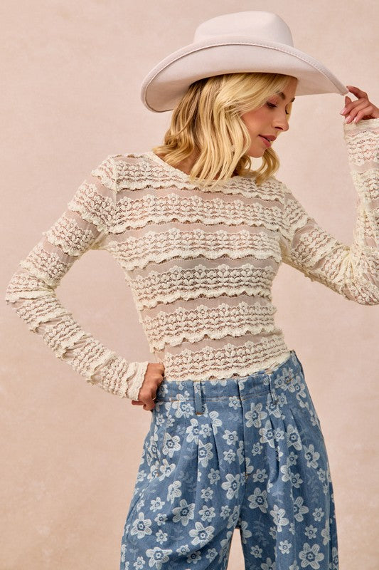 Ruffle Lace Top