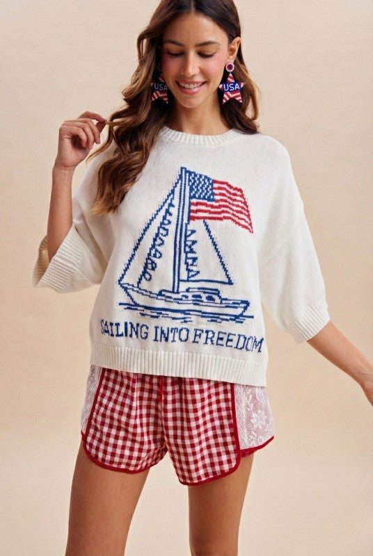 Sailing Into Freedom Sweater