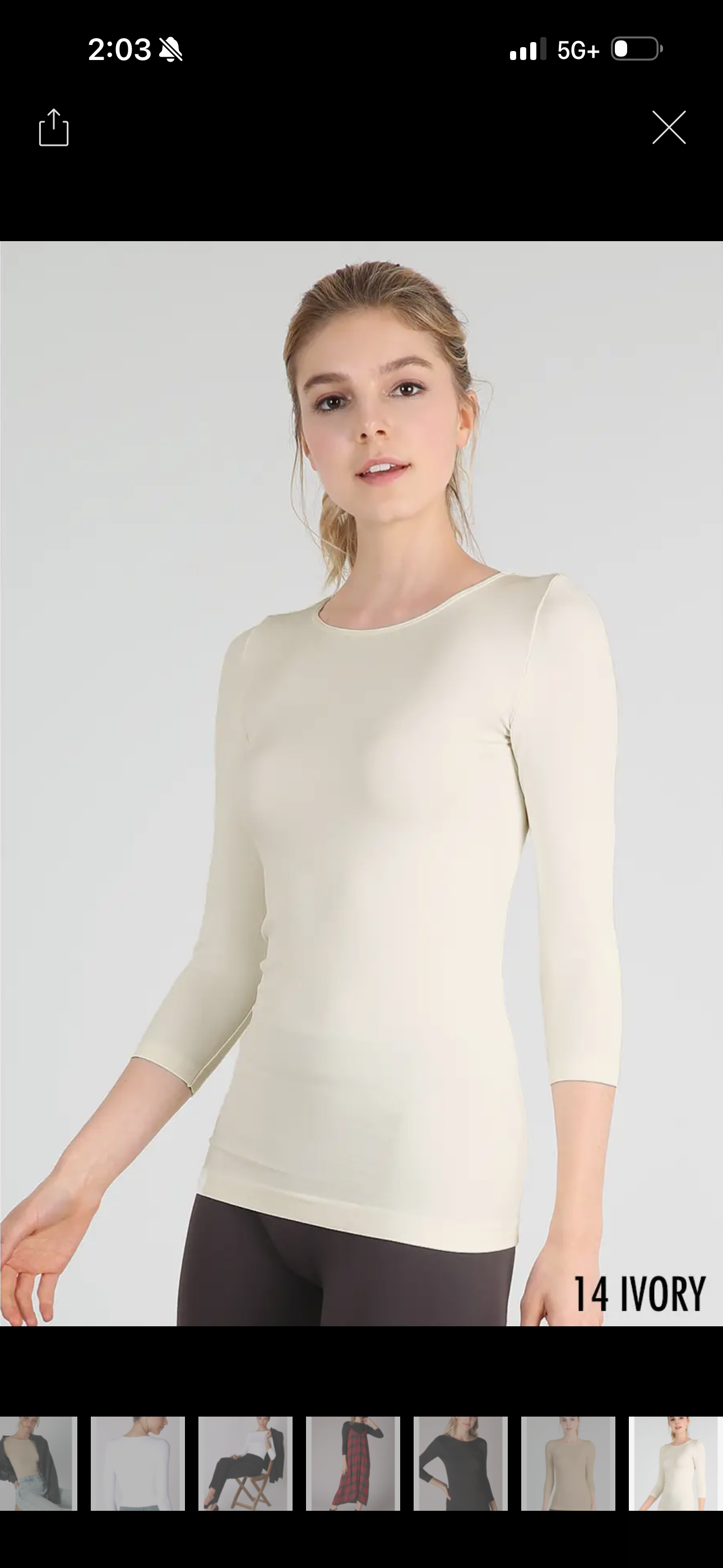 3/4 sleeve crew neck Nikibiki