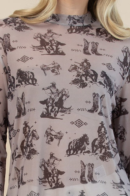 Western Mesh Top
