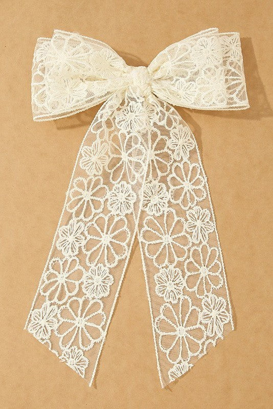 Lace Bow Hair Clip