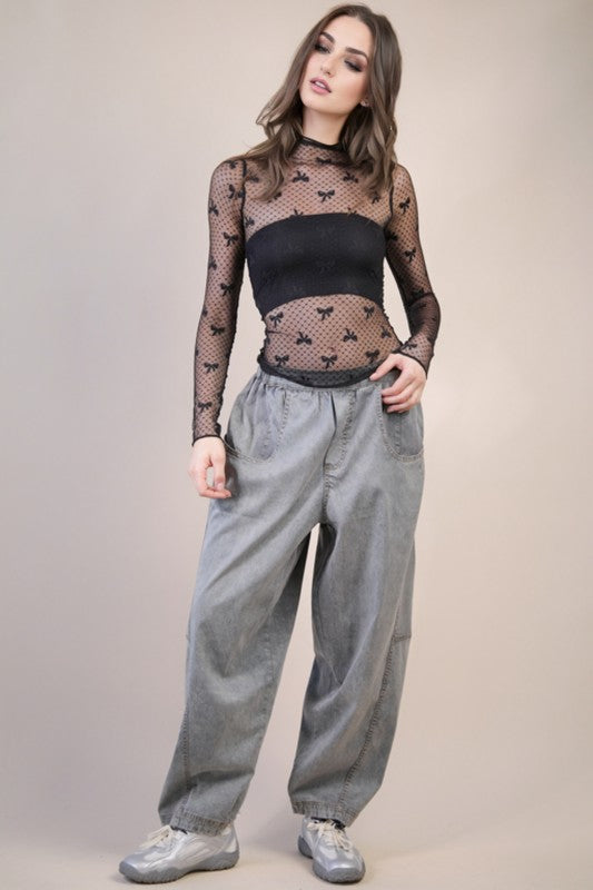 Bow Mesh Top