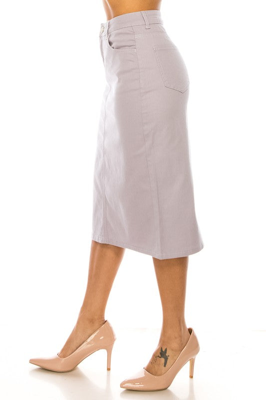 Denim Skirt Lavender