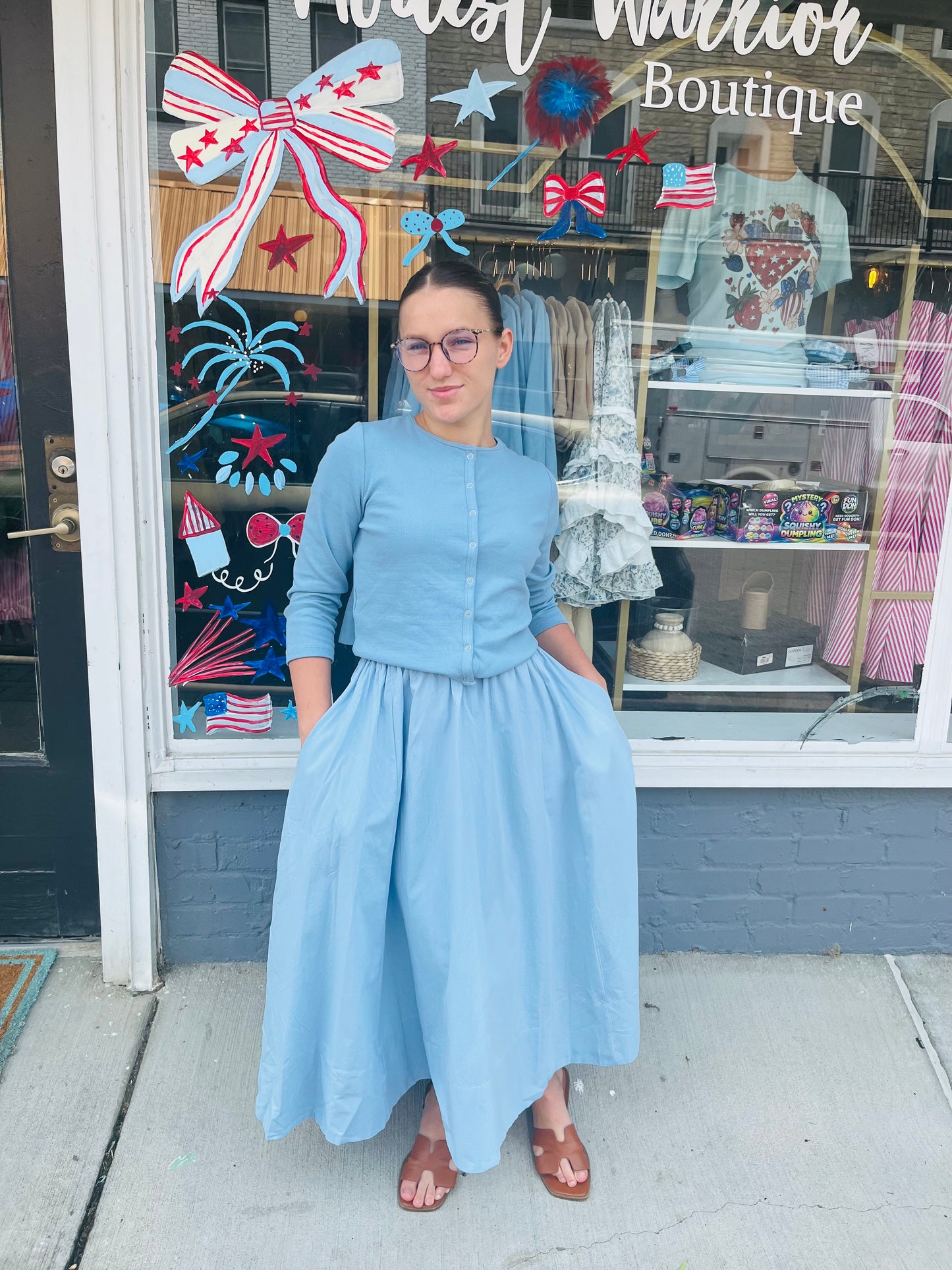 The sea breeze CARDIGAN TOP AND SKIRT SET