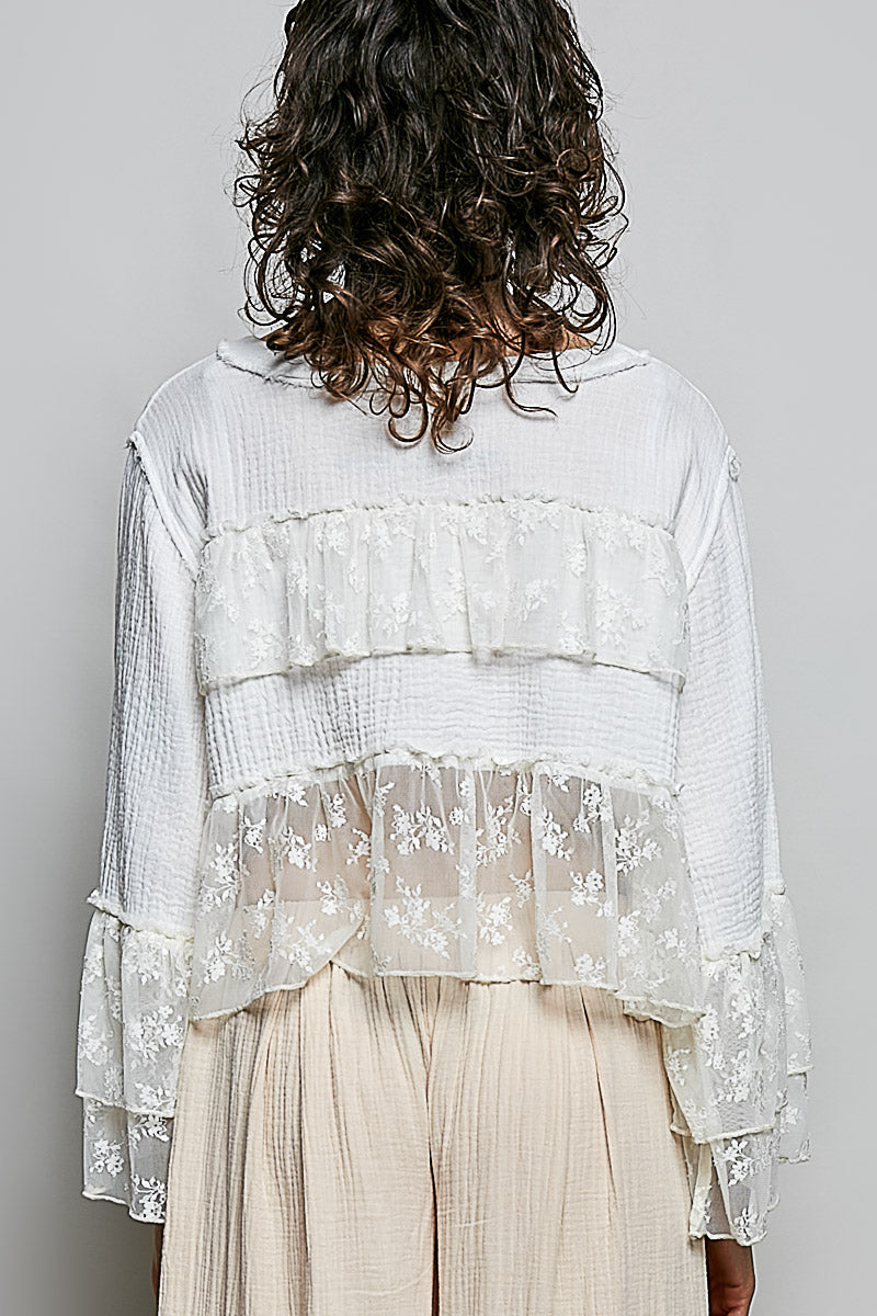 Lace Ruffle Top