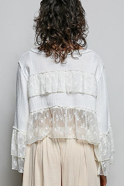 Lace Ruffle Top