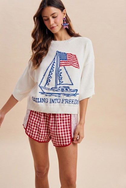 Sailing Into Freedom Sweater