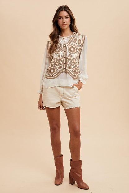Vest and Blouse Set