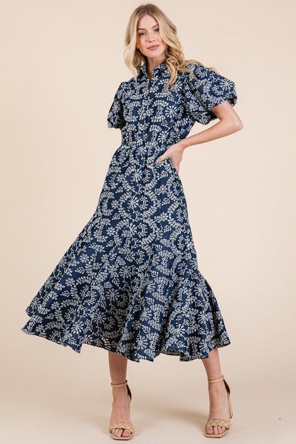 Denim Leaf Dress
