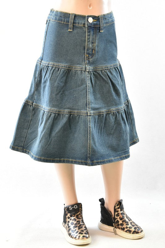 Girls Denim Skirt
