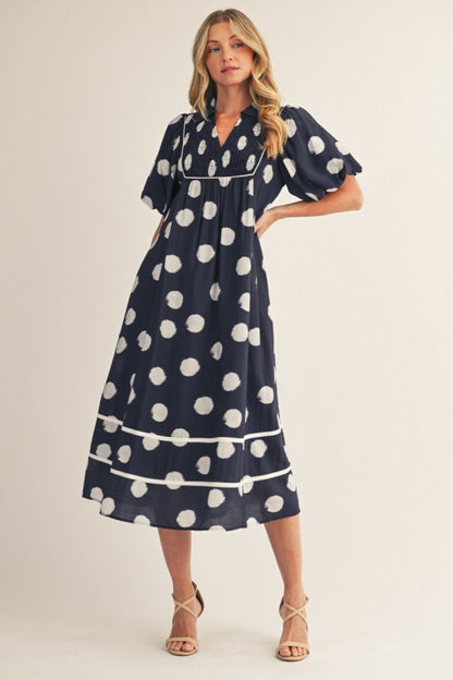 Navy Dot dress