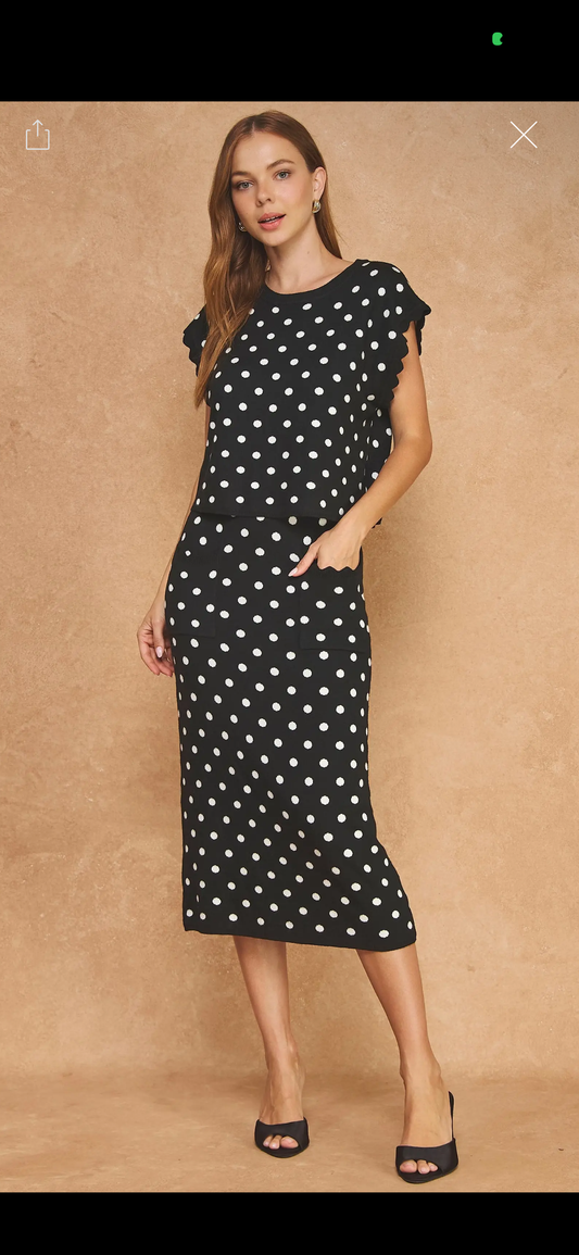 Scalloped Trim Two Piece set
