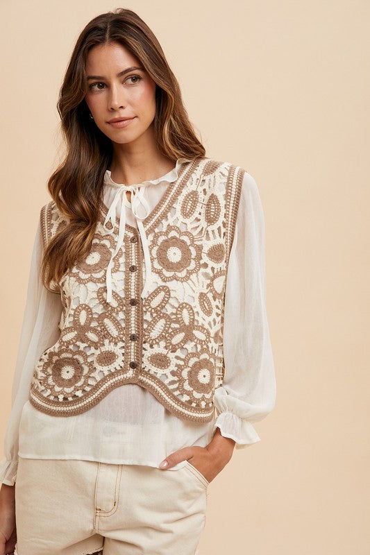 Vest and Blouse Set