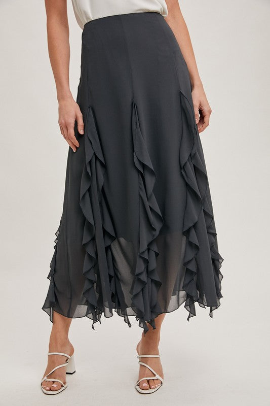 Chiffon Ruffled Maxi