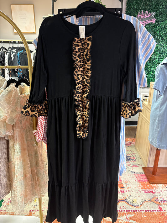 Leopard Ruffle Dress