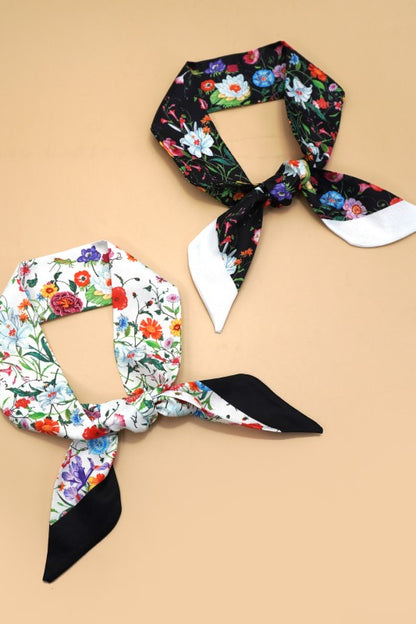 Floral Silky Necklace Wrap
