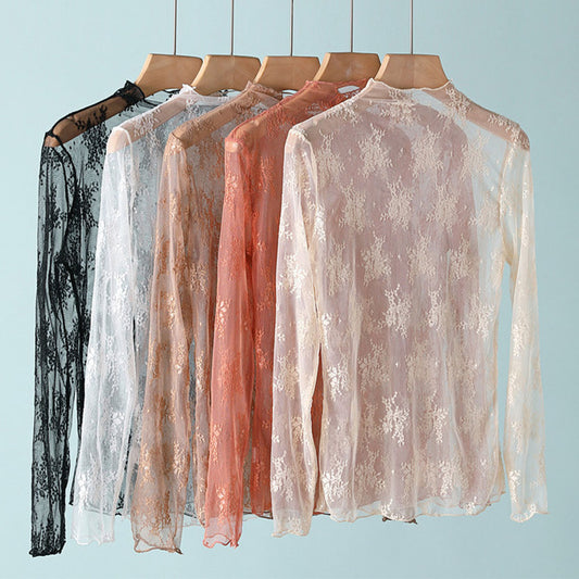 Sheer Mesh Lace Top