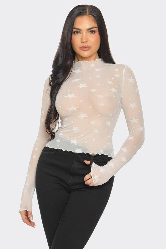 Mesh long sleeve